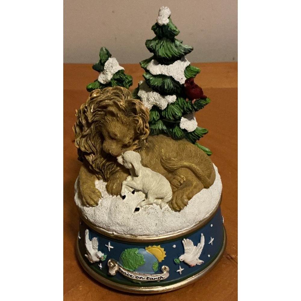 The‎ San Francisco Music Box Company Lion & Lamb Christmas Music Box, Tested